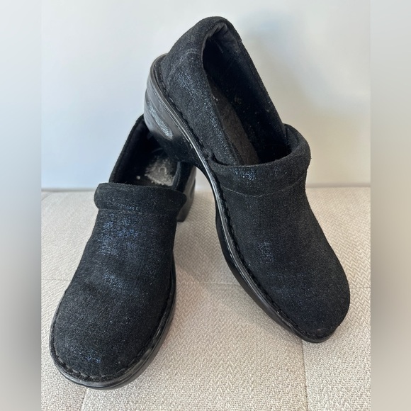 B.O.C Born Concept Women Sparkly Blue Black Slip On Leather Clogs Mules - Picture 8 of 8